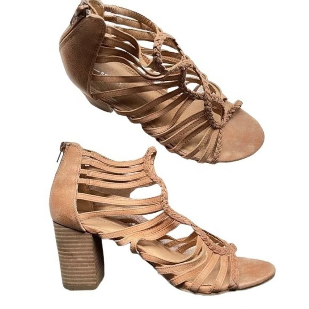 Report D Orsay Heels Gladiator Open Toe Sandals 3 inch heel Shoes Picabo Sz 9.5